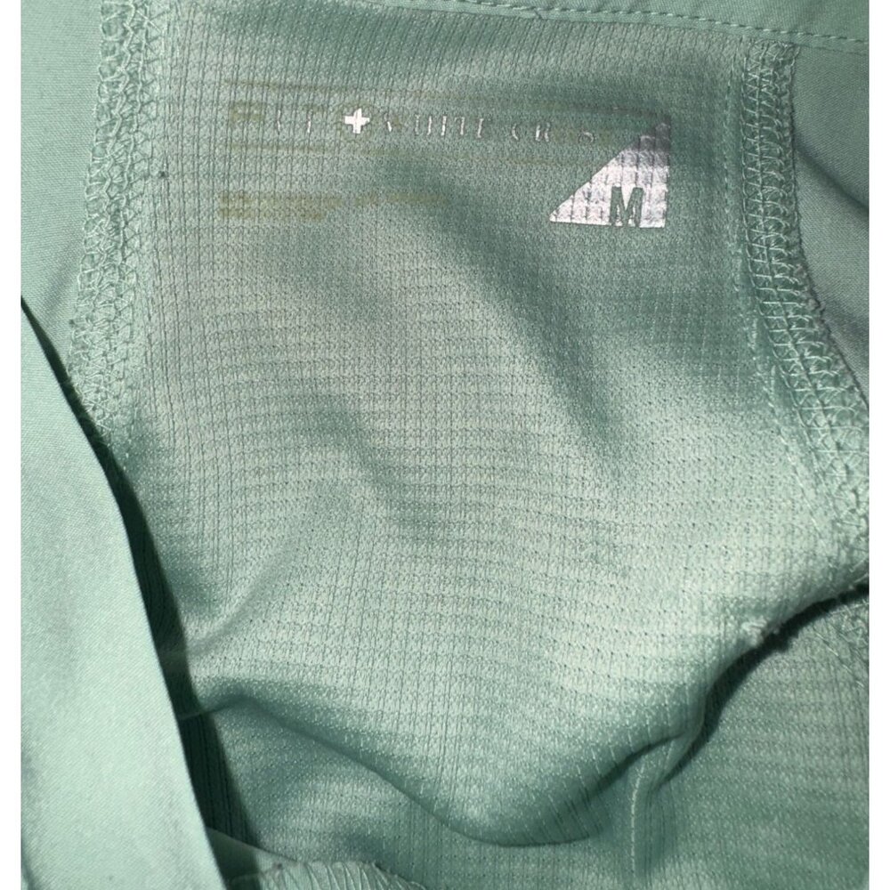 Green Scrub Top With Pockets M/M 90% Polyester 10% Spandex Knit Fabric - Picture 4 of 8